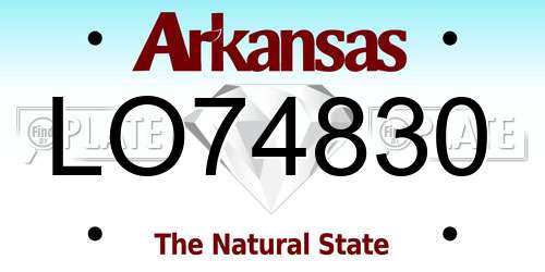 LO74830 Arkansas License Plate