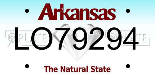 LO79294 Arkansas License Plate