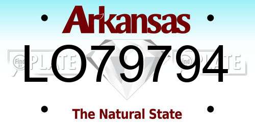 LO79794 Arkansas License Plate