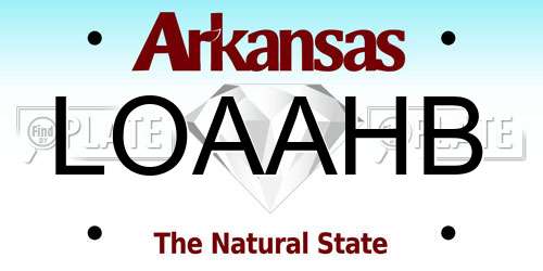 LOAAHB Arkansas License Plate