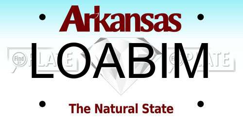 LOABIM Arkansas License Plate