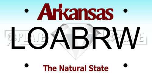 LOABRW Arkansas License Plate