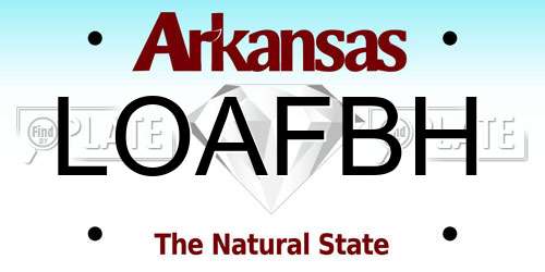 LOAFBH Arkansas License Plate