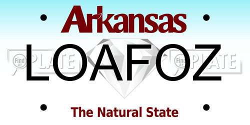 LOAFOZ Arkansas License Plate