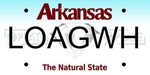 LOAGWH Arkansas License Plate