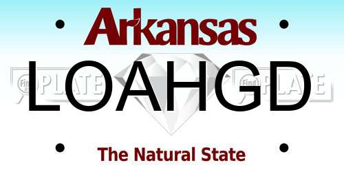 LOAHGD Arkansas License Plate