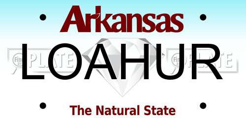 LOAHUR Arkansas License Plate