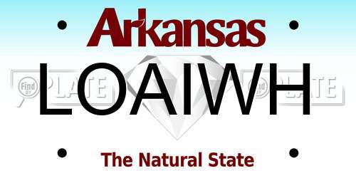 LOAIWH Arkansas License Plate
