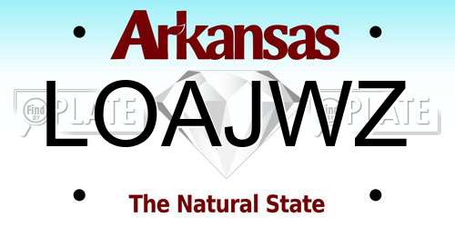 LOAJWZ Arkansas License Plate