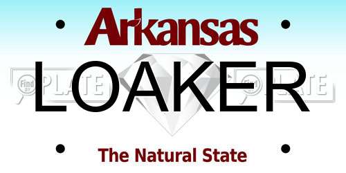 LOAKER Arkansas License Plate