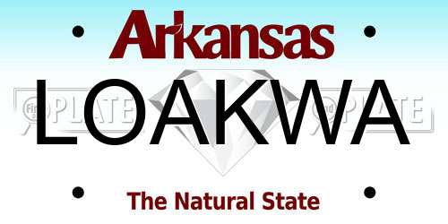 LOAKWA Arkansas License Plate