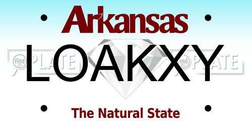LOAKXY Arkansas License Plate