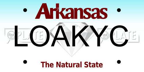 LOAKYC Arkansas License Plate