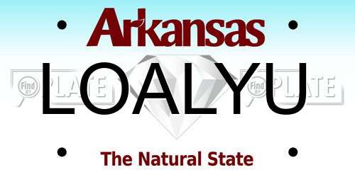 LOALYU Arkansas License Plate