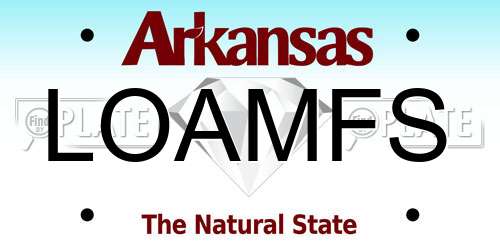 LOAMFS Arkansas License Plate