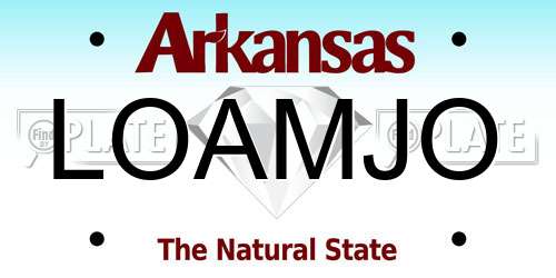 LOAMJO Arkansas License Plate