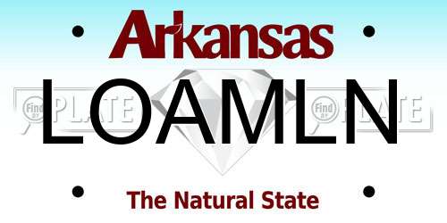 LOAMLN Arkansas License Plate