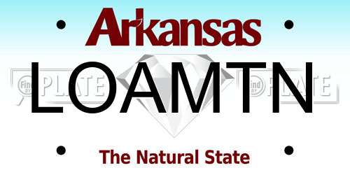 LOAMTN Arkansas License Plate