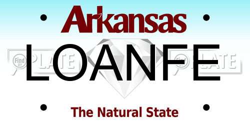 LOANFE Arkansas License Plate