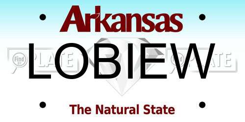 LOBIEW Arkansas License Plate