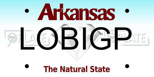 LOBIGP Arkansas License Plate