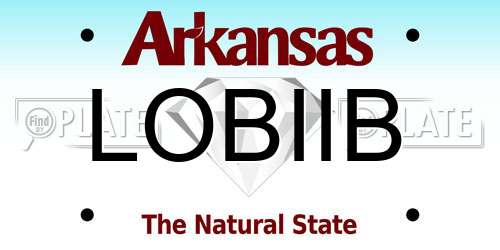 LOBIIB Arkansas License Plate