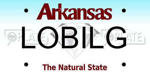LOBILG Arkansas License Plate