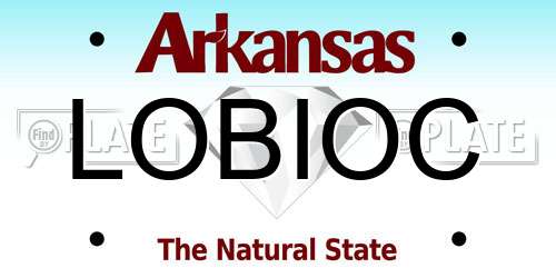 LOBIOC Arkansas License Plate