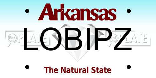 LOBIPZ Arkansas License Plate