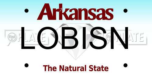 LOBISN Arkansas License Plate
