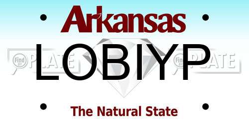 LOBIYP Arkansas License Plate
