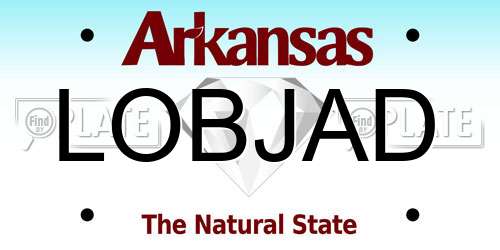 LOBJAD Arkansas License Plate