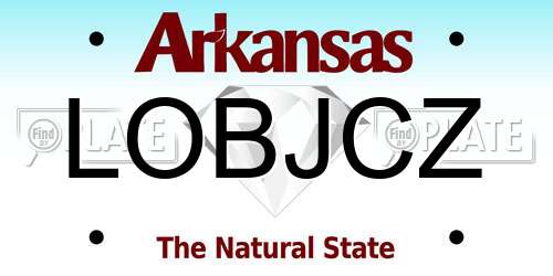 LOBJCZ Arkansas License Plate