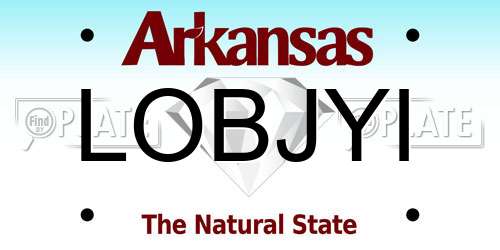LOBJYI Arkansas License Plate
