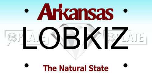 LOBKIZ Arkansas License Plate