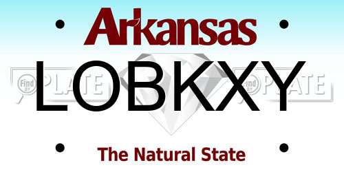 LOBKXY Arkansas License Plate