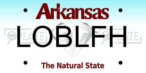 LOBLFH Arkansas License Plate