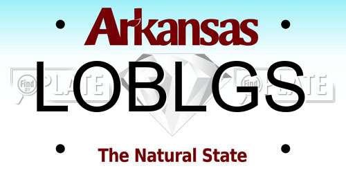 LOBLGS Arkansas License Plate