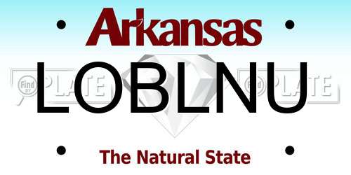 LOBLNU Arkansas License Plate