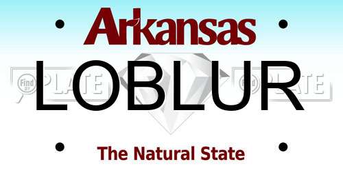 LOBLUR Arkansas License Plate
