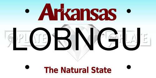 LOBNGU Arkansas License Plate