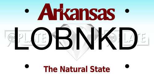 LOBNKD Arkansas License Plate