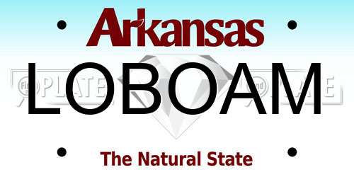 LOBOAM Arkansas License Plate