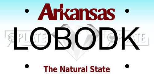LOBODK Arkansas License Plate