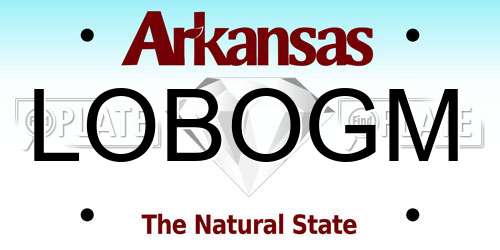 LOBOGM Arkansas License Plate