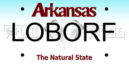LOBORF Arkansas License Plate