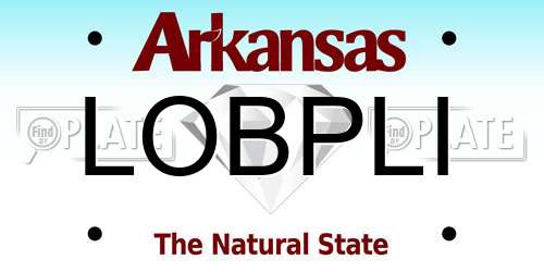 LOBPLI Arkansas License Plate