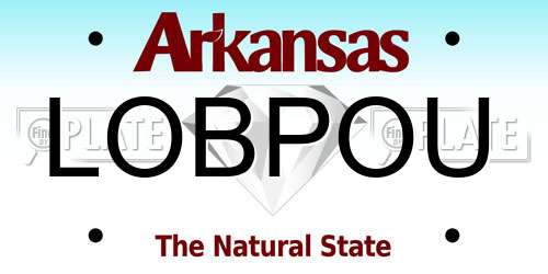 LOBPOU Arkansas License Plate