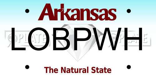 LOBPWH Arkansas License Plate