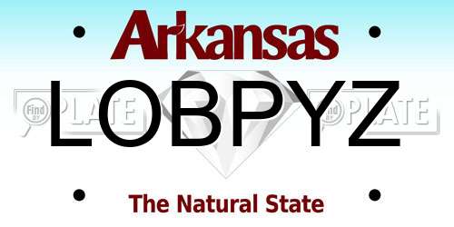 LOBPYZ Arkansas License Plate